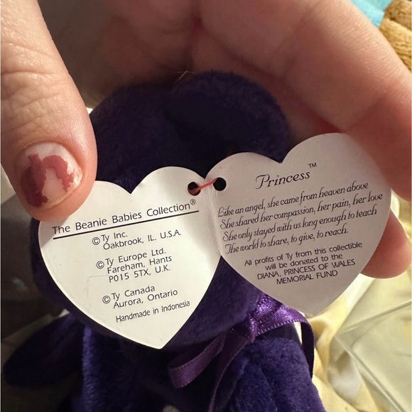 Princess Diana 1997 TY , made in Indonesia PVC pellets (10/10) - Picture 3 of 4